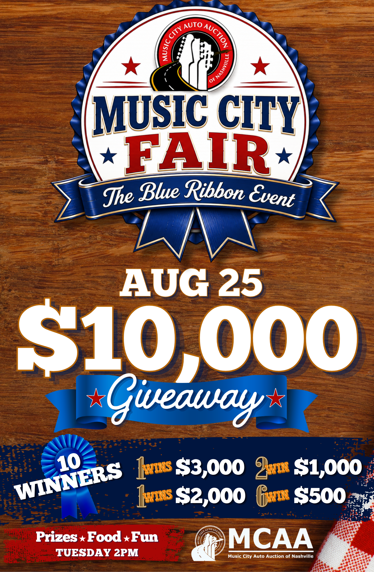 Website home page Music City Fair
